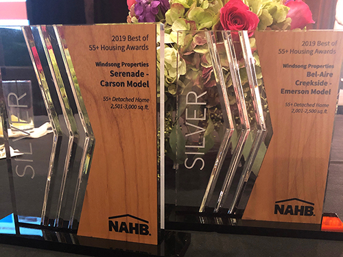 Windsong Properties Earns Two Silver NAHB  Best of 55+ Housing Awards